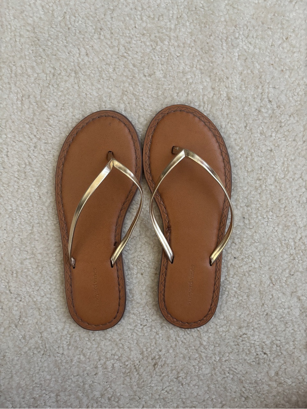 Vineyard Vines Gold Sandals